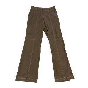 NWT Insight‎ 4 brown white thread buttoned belt loop boot cut casual pants